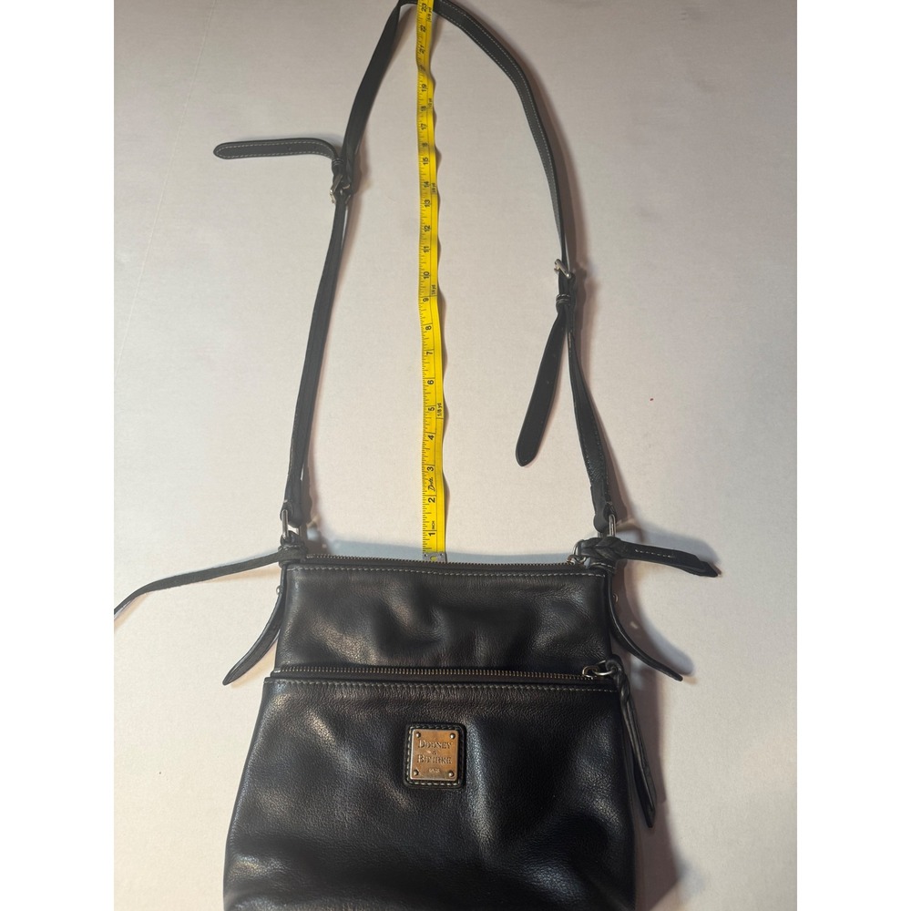 Dooney & Bourke Black Leather Triple Zip Crossbody Bag J0392581 - Picture 4 of 13